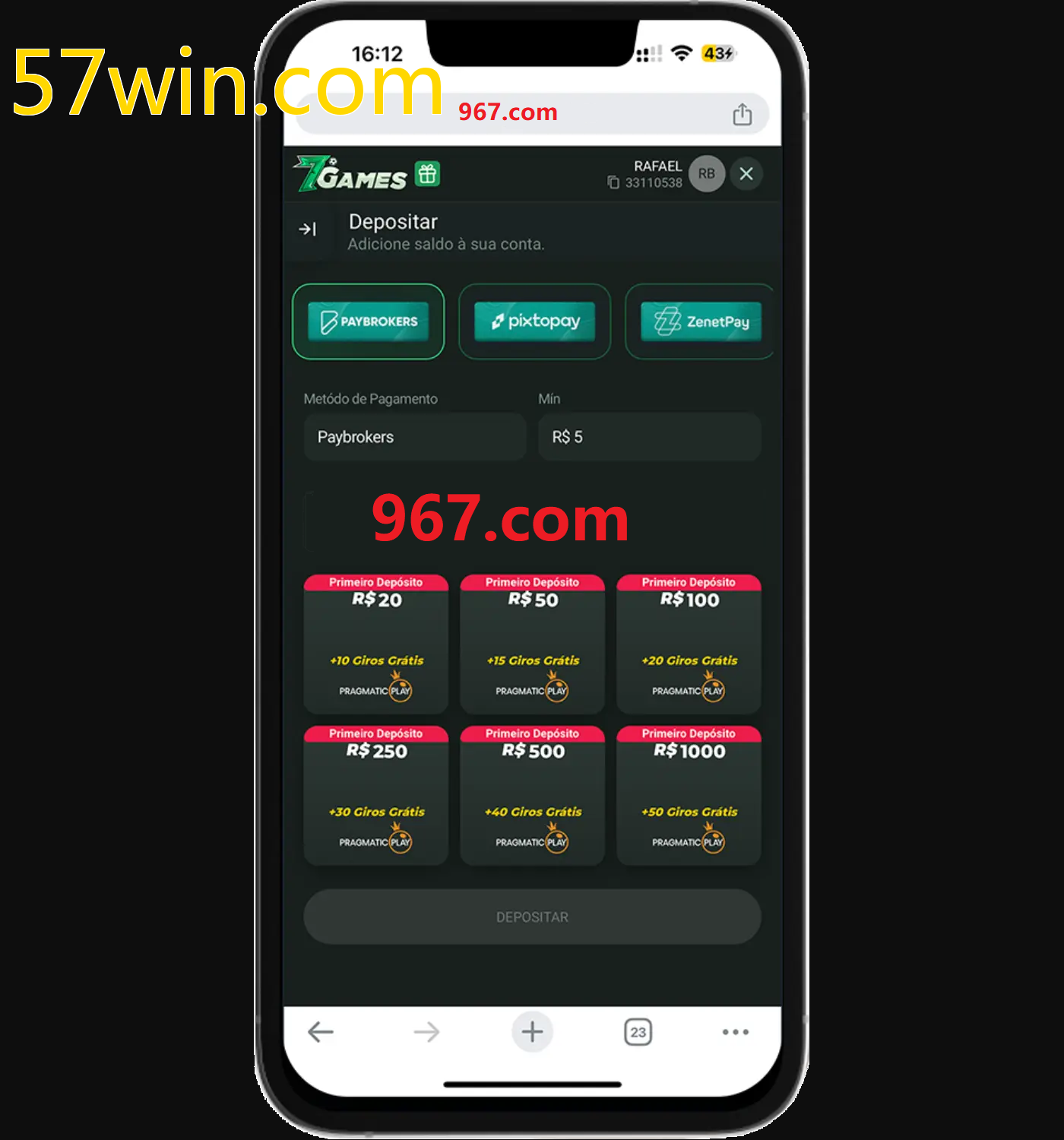 Baixe o aplicativo 57win.com para jogar a qualquer momento